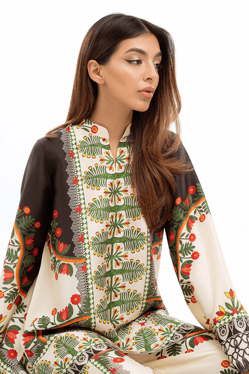 Women's Korean BSY Velvet Co-Ord Set with Digital Print - SEEANS