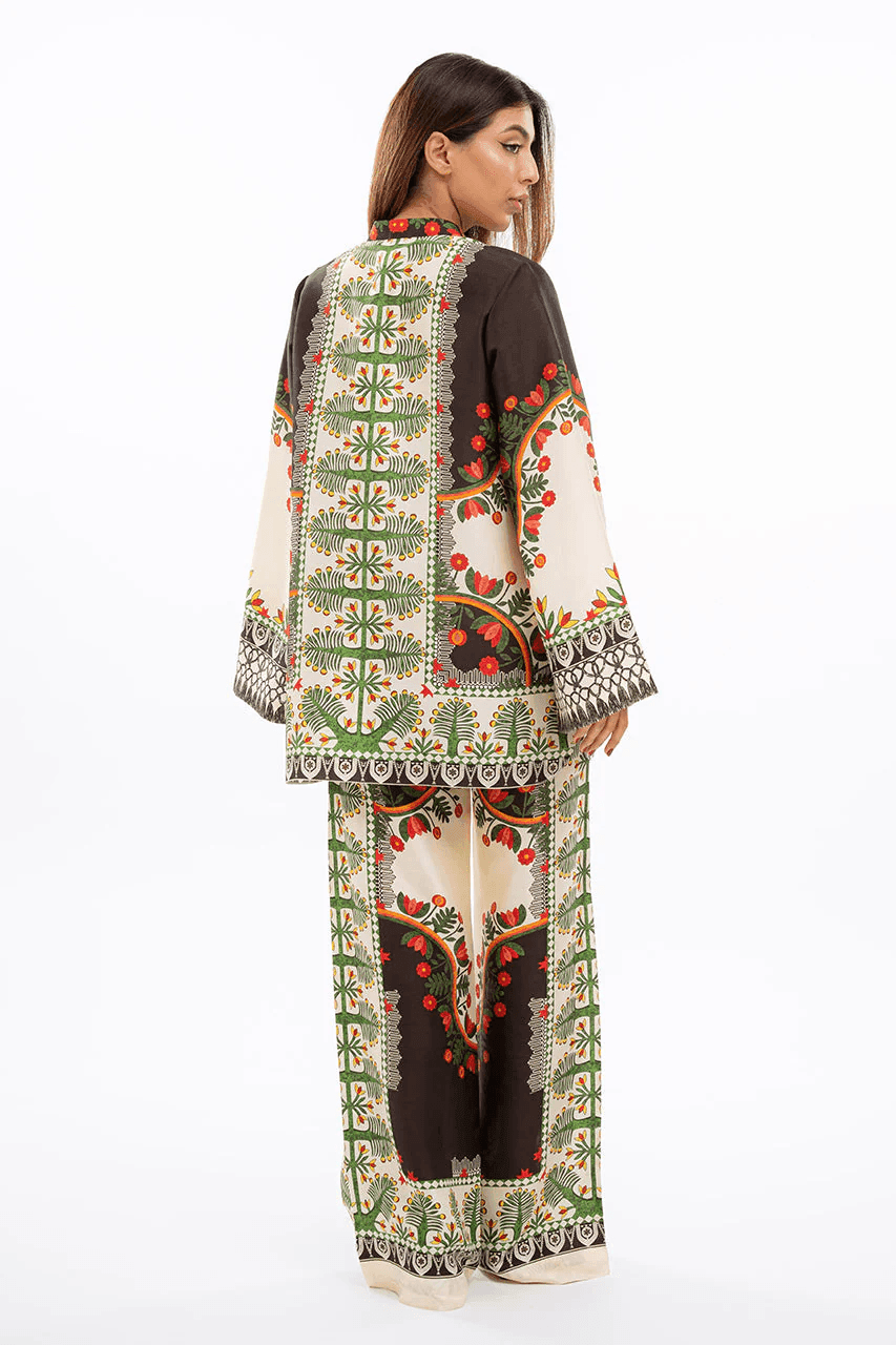 Women's Korean BSY Velvet Co-Ord Set with Digital Print - SEEANS