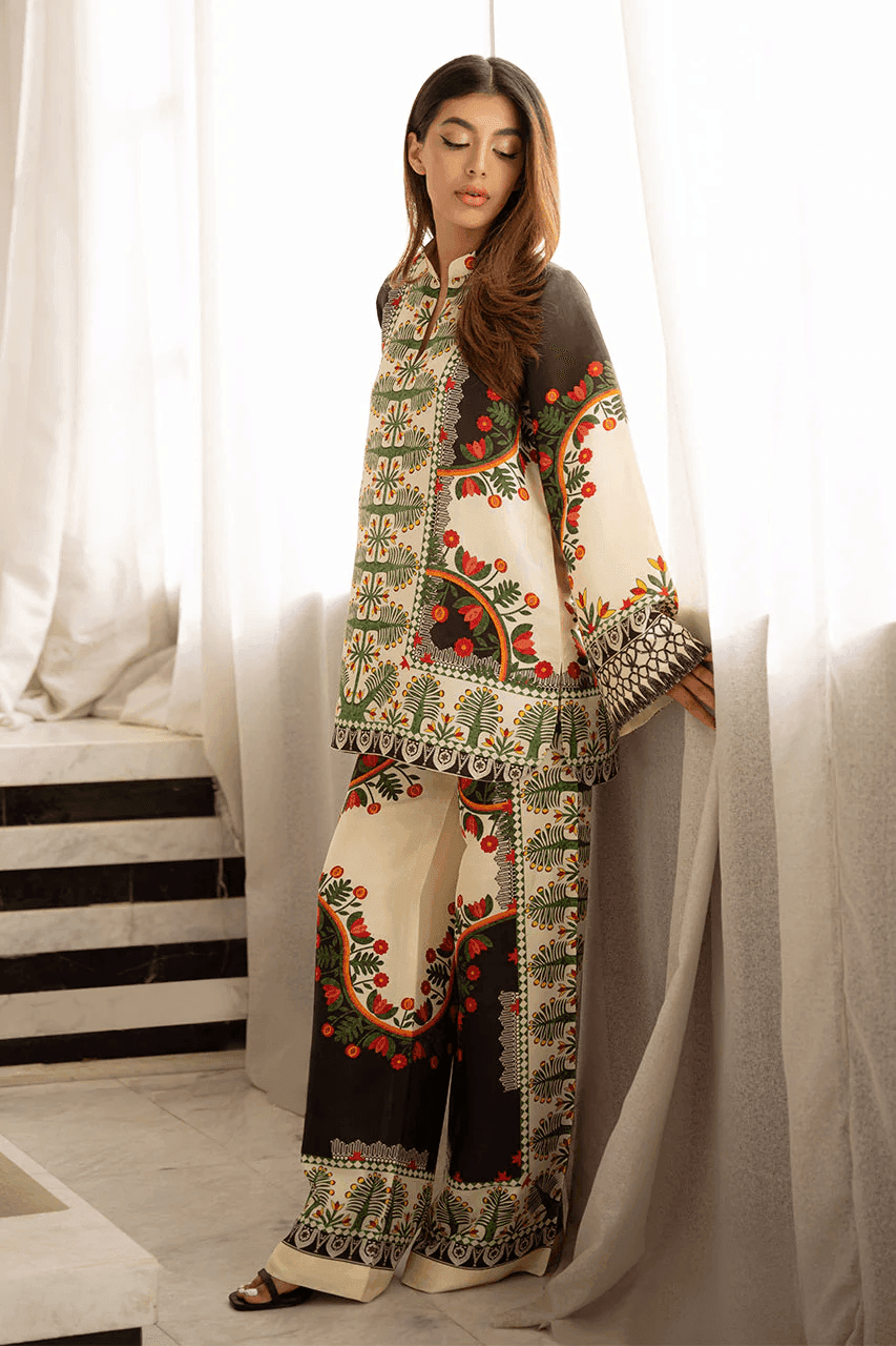 Women's Korean BSY Velvet Co-Ord Set with Digital Print - SEEANS