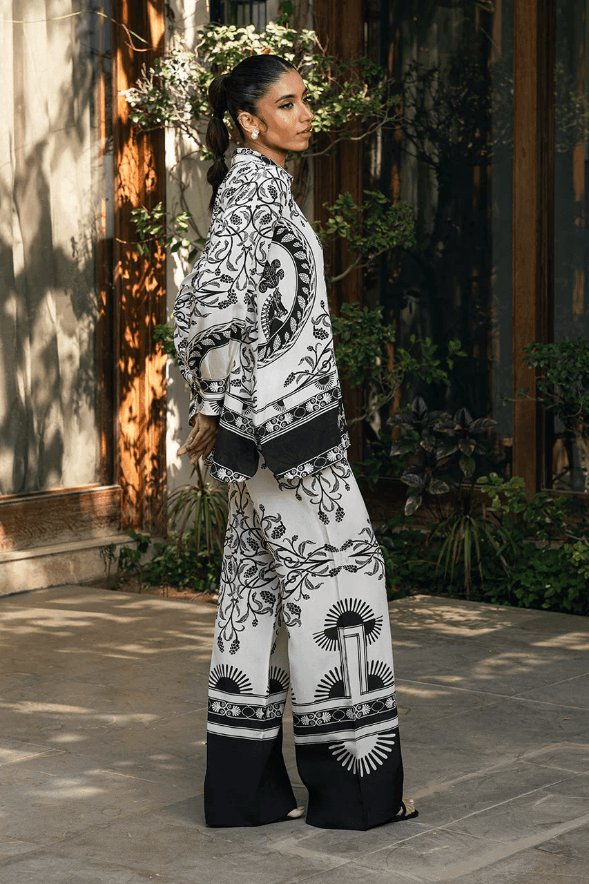 Women's Korean BSY Velvet Co-Ord Set with Digital Print - SEEANS