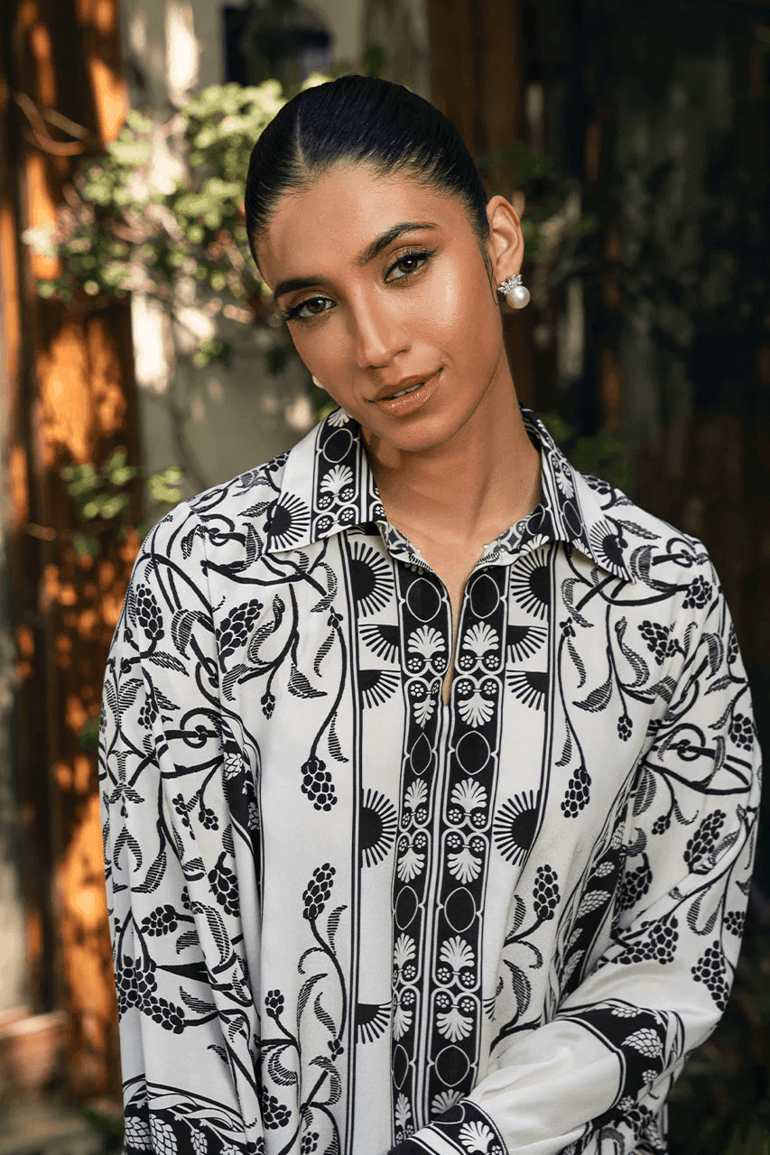 Women's Korean BSY Velvet Co-Ord Set with Digital Print - SEEANS