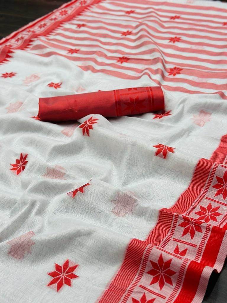 SEEANS Bollywood Hit Linen Soft Saree | Elegant Weaving & Royal Design - SEEANS