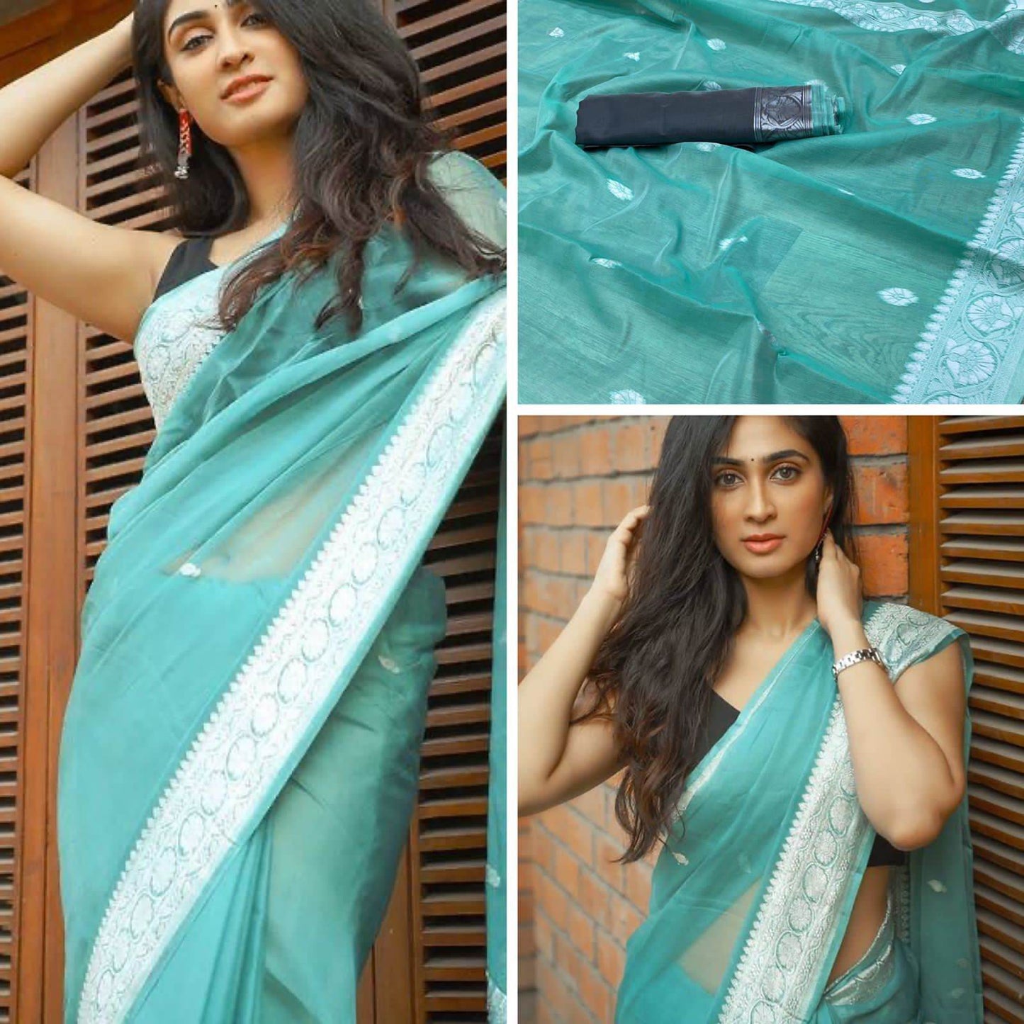 SEEANS Bollywood Hit Linen Soft Saree | Royal Weaving Design - SEEANS