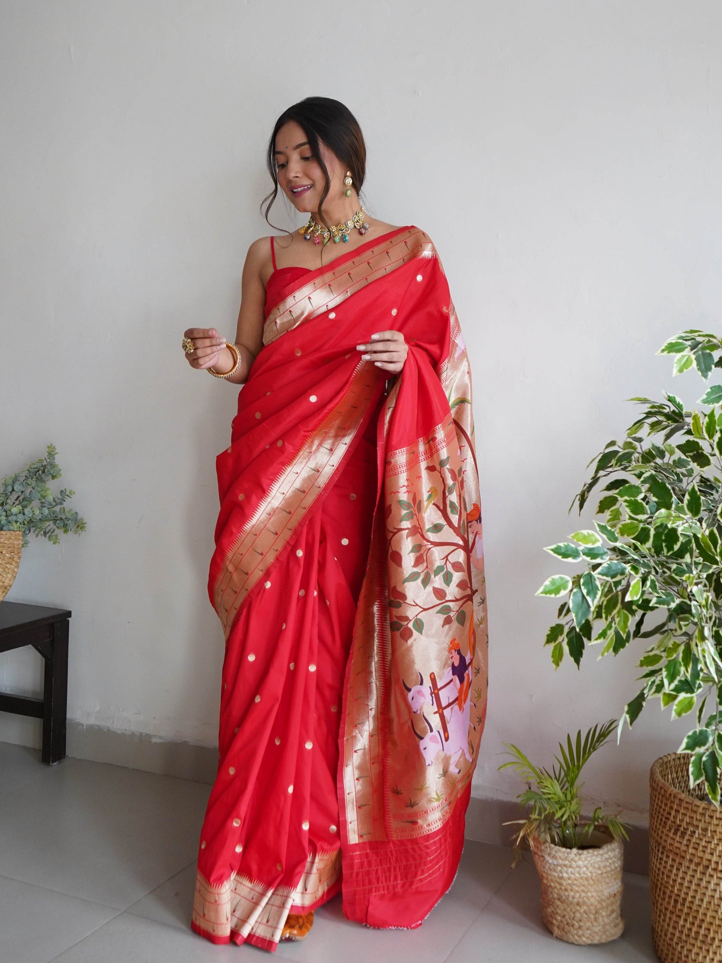 Pure Banarasi Silk Saree with Zari Weaving - Royal & Elegant - SEEANS