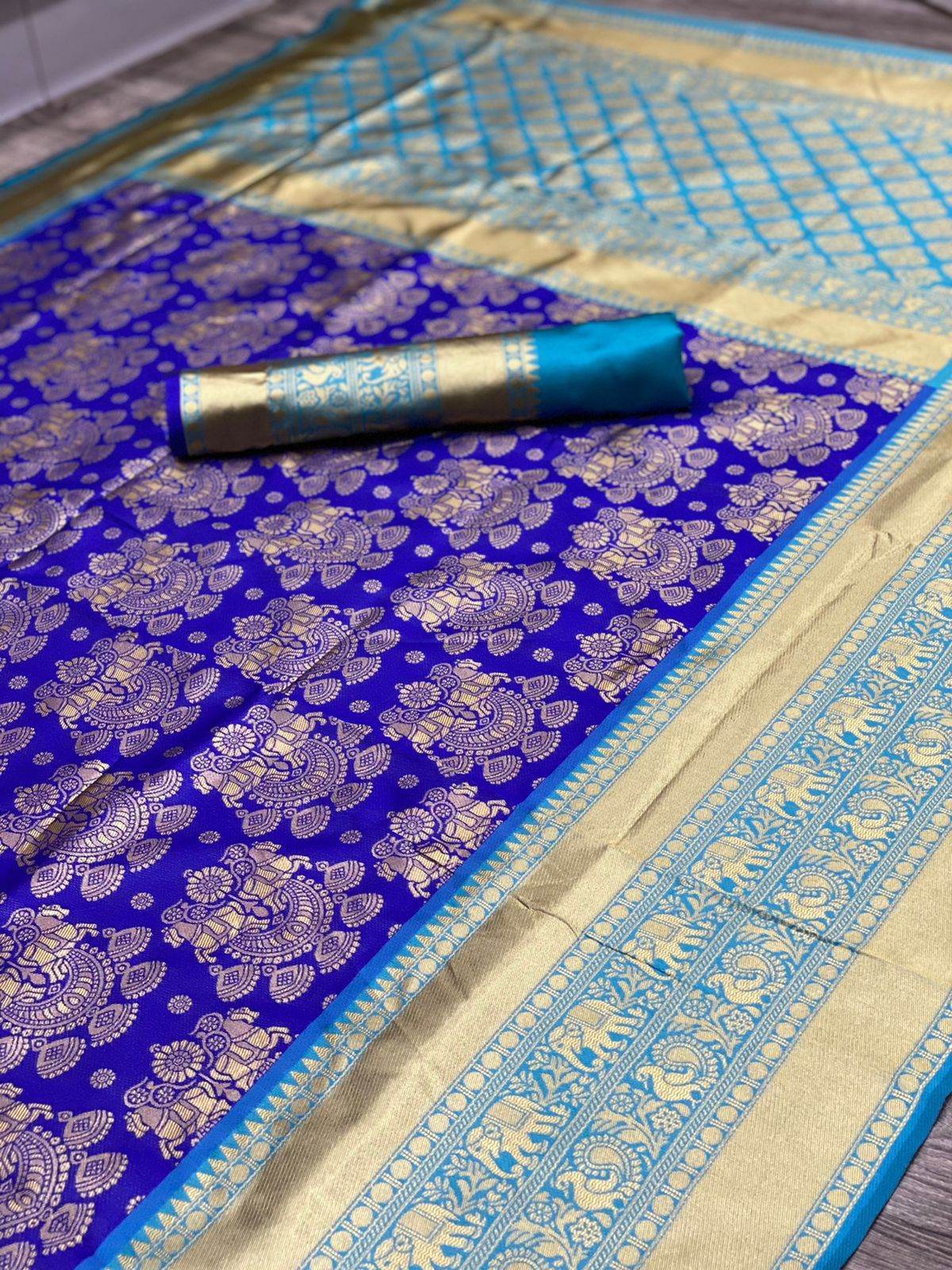 Kanjivaram Soft Litchi Silk Saree – Elegant & Comfortable Choice - SEEANS