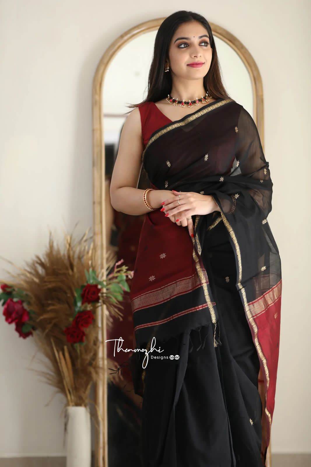 Bollywood Linen Soft Saree with Rich Weaving Design | SEEANS - SEEANS