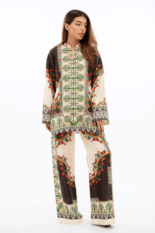 Women's Korean BSY Velvet Co-Ord Set with Digital Print - SEEANS