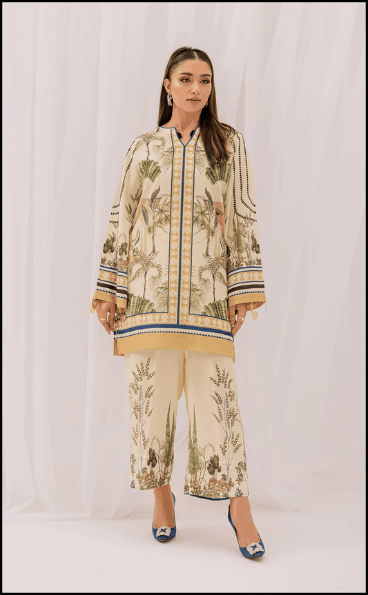 Women's Korean BSY Velvet Co-Ord Set with Digital Print - SEEANS