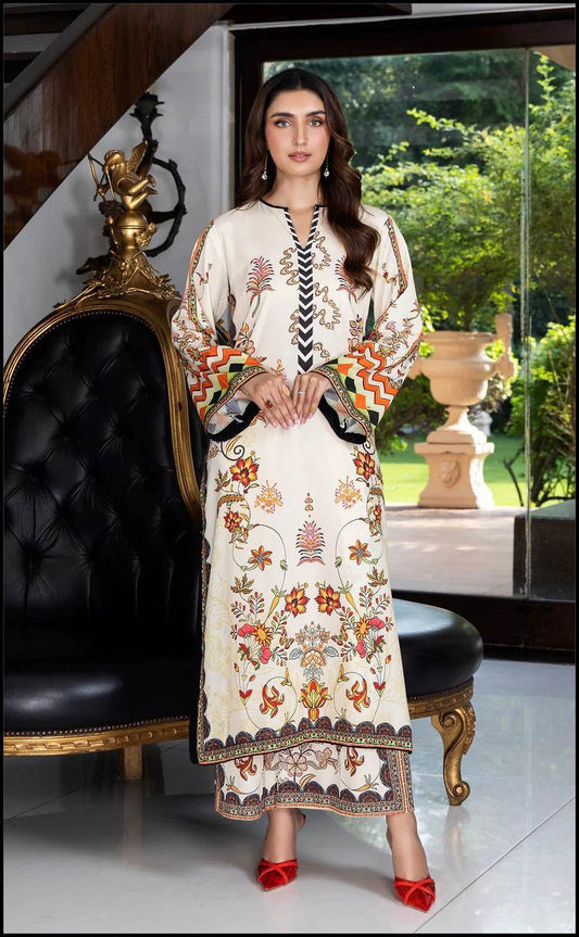 Silk Crepe Digital Printed Kurta & Trousers Set – No Color Fading Guarantee - SEEANS