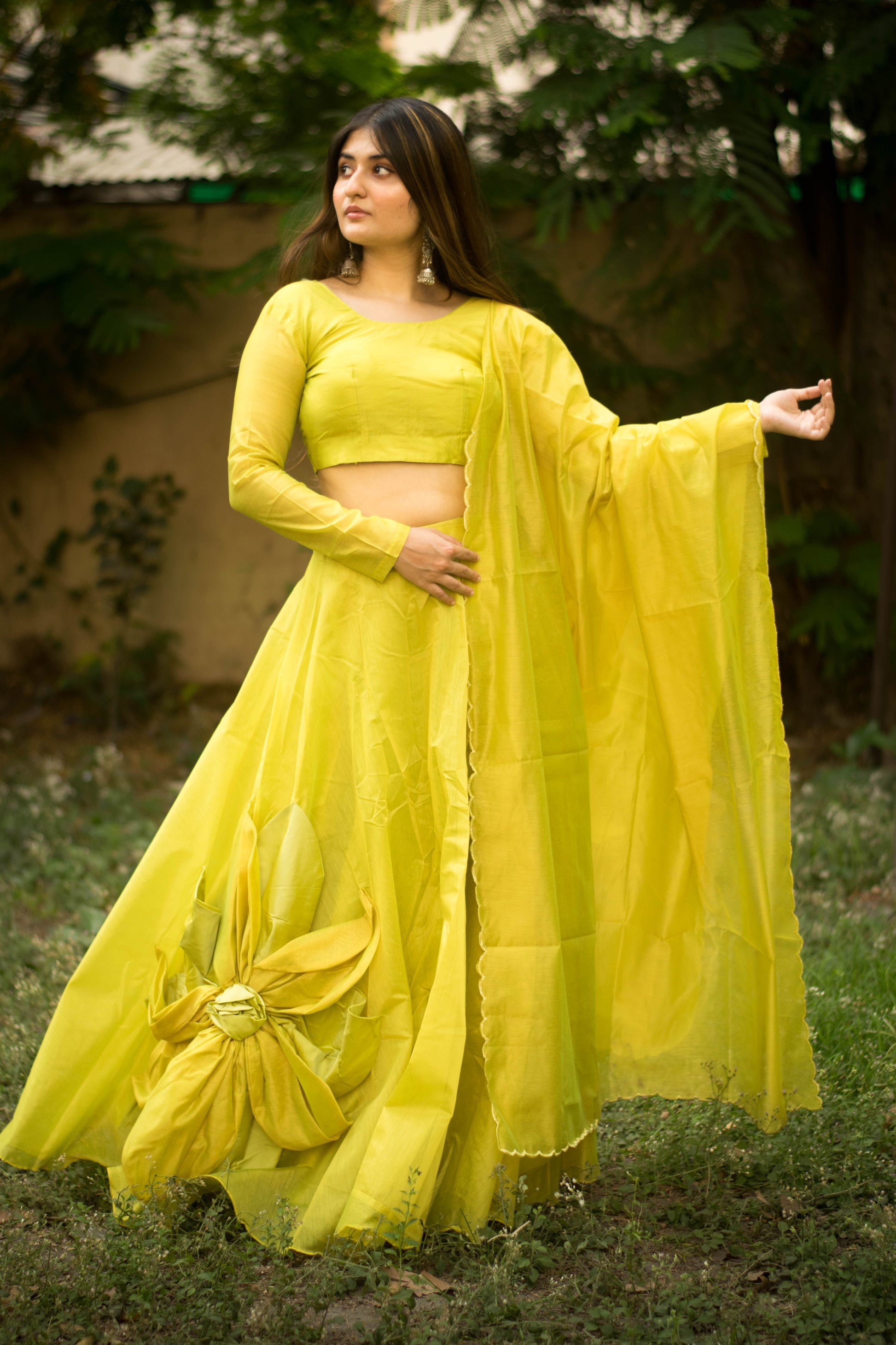 Rajwadi Chanderi Silk Lehenga Choli – Traditional & Chic for Weddings and Parties - SEEANS