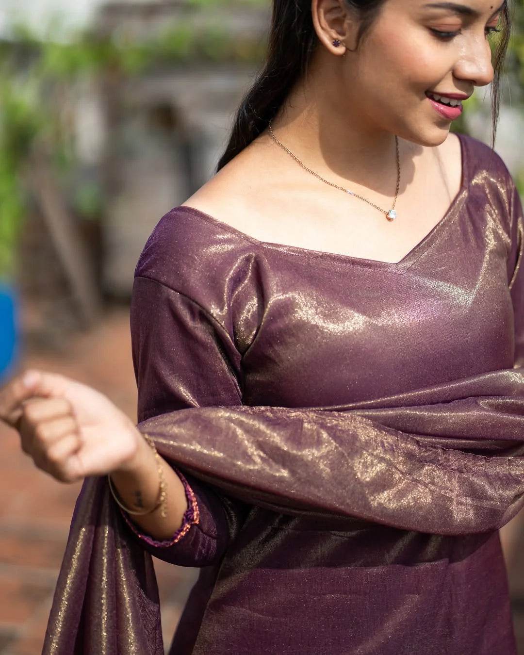 Women's Kurti and Dupatta Set - Space Silk Fabric | XS to XXL Sizes | 4 Colour Options - SEEANS