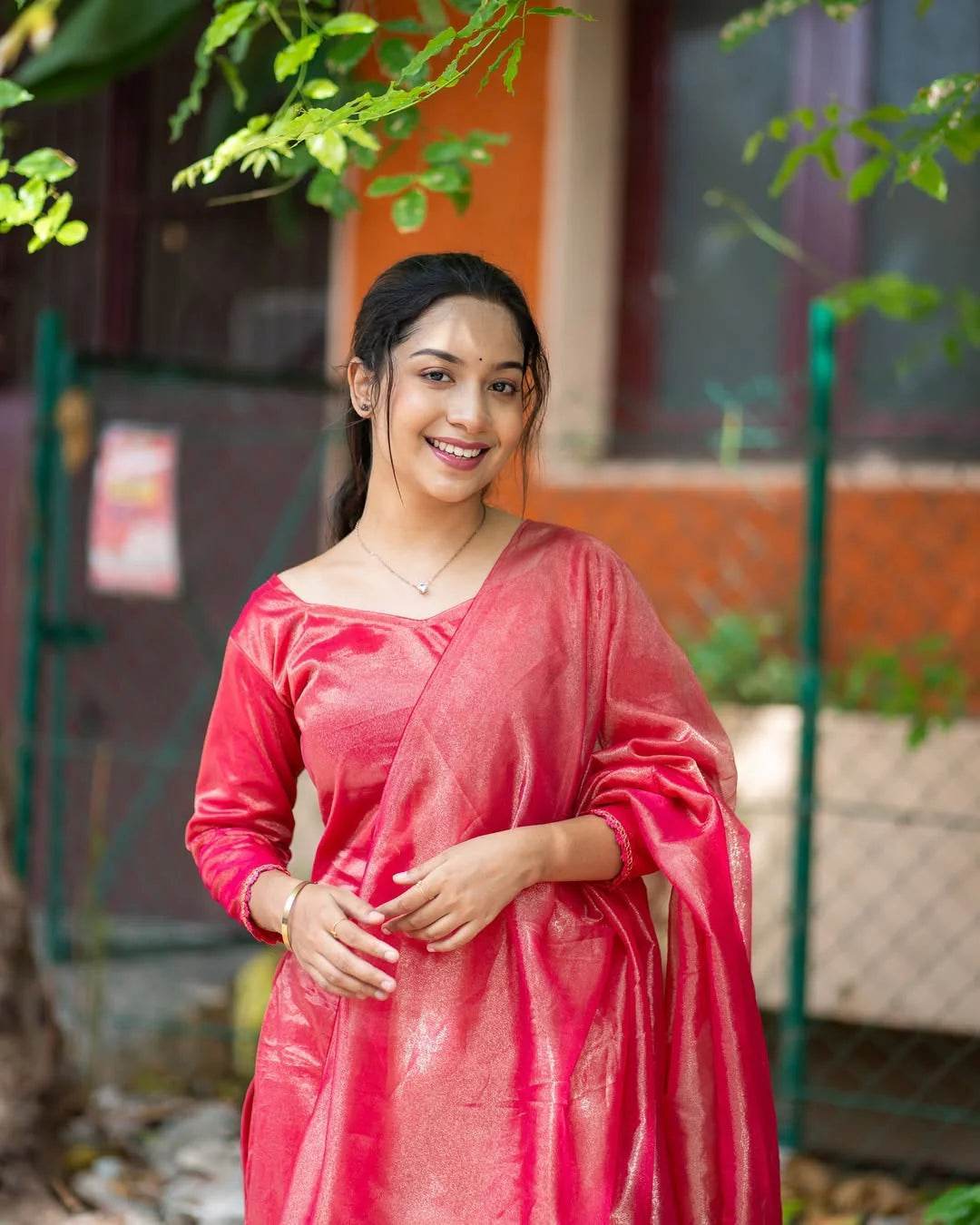 Women's Kurti and Dupatta Set - Space Silk Fabric | XS to XXL Sizes | 4 Colour Options - SEEANS