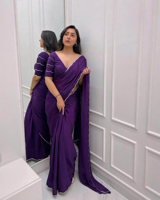Festival Special Soft Silk Saree with Handwork Designer Blouse - SEEANS