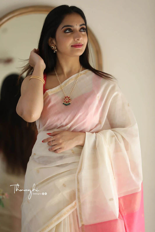 SEEANS Bollywood Hit Linen Soft Saree | Royal Weaving Design - SEEANS