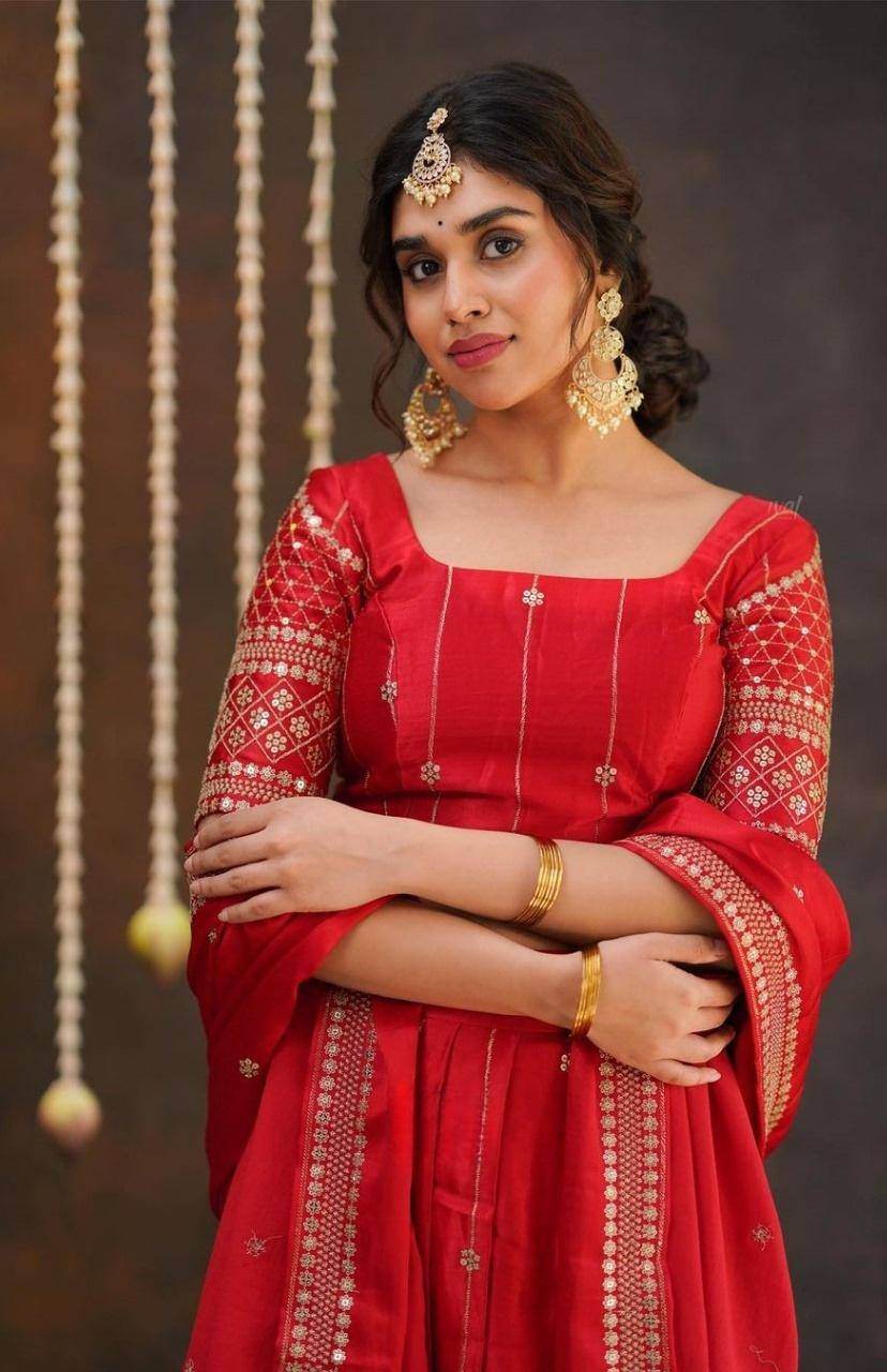 New Designer Chinon Embroidery Stitched Lehenga Choli with Dupatta - SEEANS