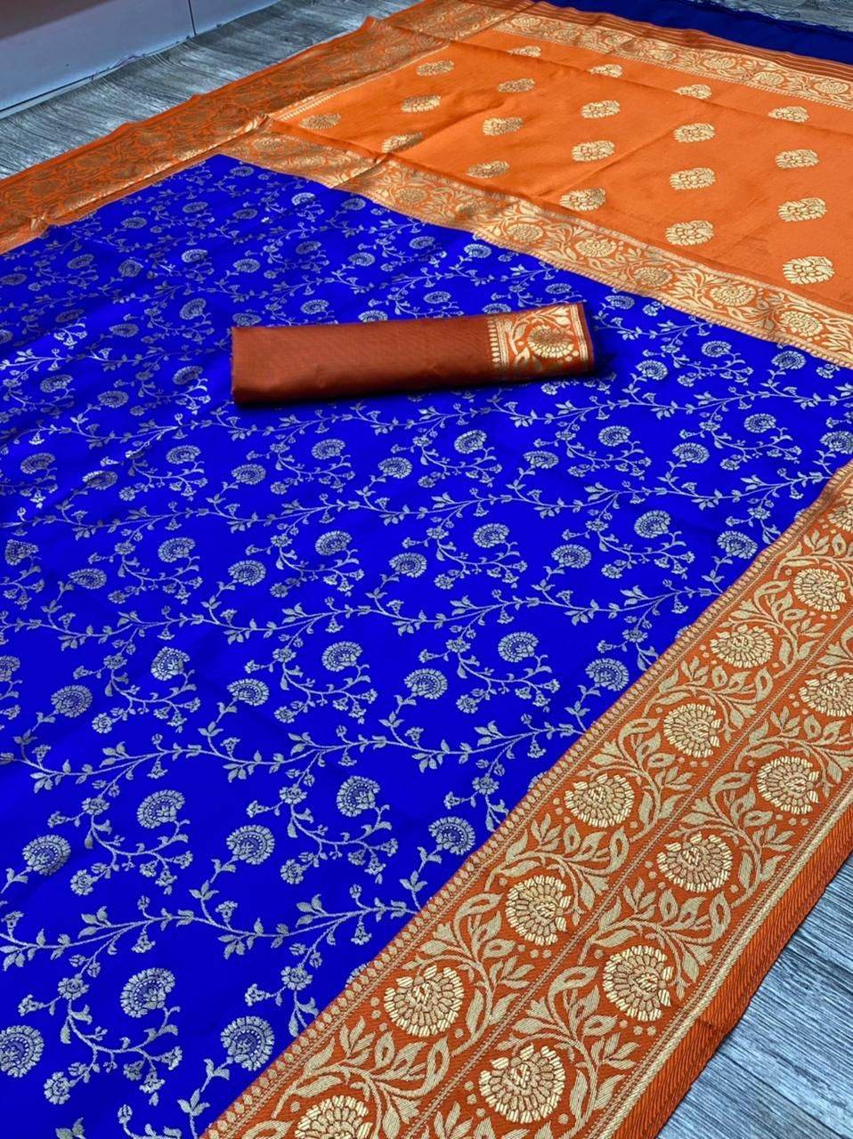 Kanjivaram Soft Lichi Silk Saree – Vintage Weaving, Royal Look - SEEANS