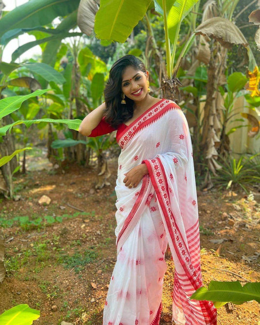 SEEANS Bollywood Hit Linen Soft Saree | Elegant Weaving & Royal Design - SEEANS